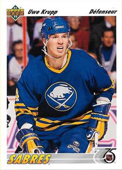 #102a Uwe Krupp - Buffalo Sabres - 1991-92 Upper Deck French Hockey