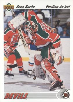 #183a Sean Burke - New Jersey Devils - 1991-92 Upper Deck French Hockey