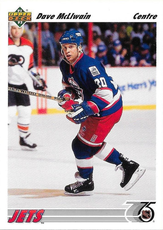 #222a Dave McLlwain - Winnipeg Jets - 1991-92 Upper Deck French Hockey