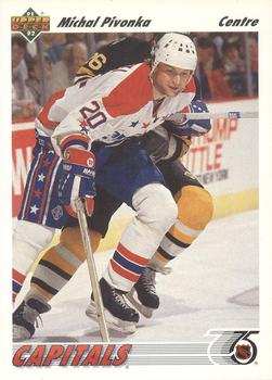 #229a Michal Pivonka - Washington Capitals - 1991-92 Upper Deck French Hockey