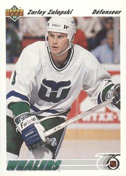 #231a Zarley Zalapski - Hartford Whalers - 1991-92 Upper Deck French Hockey