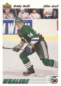 #233a Bobby Holik - Hartford Whalers - 1991-92 Upper Deck French Hockey