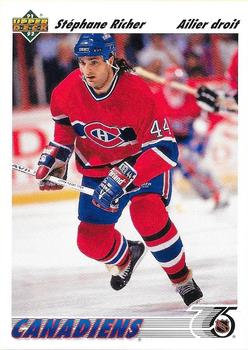 #244a Stephane Richer - Montreal Canadiens - 1991-92 Upper Deck French Hockey