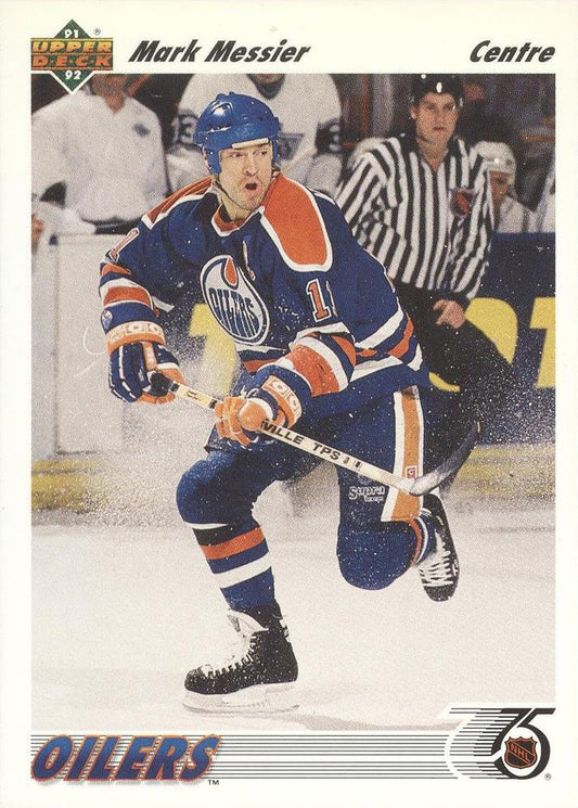 #246a Mark Messier - Edmonton Oilers - 1991-92 Upper Deck French Hockey