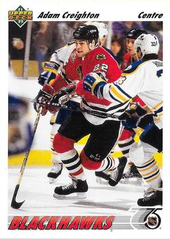 #254a Adam Creighton - Chicagoackhawks - 1991-92 Upper Deck French Hockey