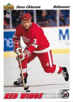 #283a Steve Chiasson - Detroit Red Wings - 1991-92 Upper Deck French Hockey