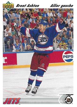 #303a Brent Ashton - Winnipeg Jets - 1991-92 Upper Deck French Hockey
