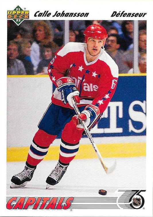 #316a Calle Johansson - Washington Capitals - 1991-92 Upper Deck French Hockey