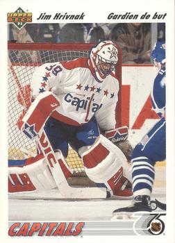 #343a Jim Hrivnak - Washington Capitals - 1991-92 Upper Deck French Hockey