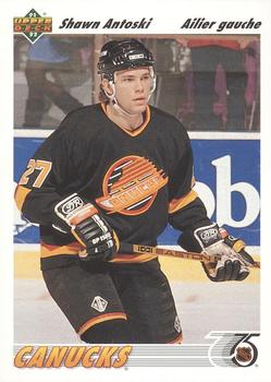#351a Shawn Antoski - Vancouver Canucks - 1991-92 Upper Deck French Hockey