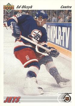 #387a Ed Olczyk - Winnipeg Jets - 1991-92 Upper Deck French Hockey