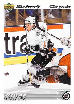 #420a Mike Donnelly - Los Angeles Kings - 1991-92 Upper Deck French Hockey