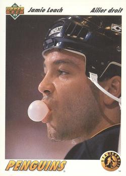 #447a Jamie Leach - Pittsburgh Penguins - 1991-92 Upper Deck French Hockey