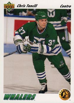 #455a Chris Tancill - Hartford Whalers - 1991-92 Upper Deck French Hockey
