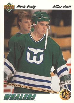#456a Mark Greig - Hartford Whalers - 1991-92 Upper Deck French Hockey
