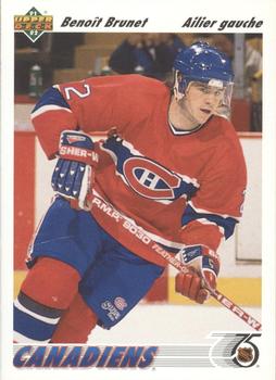 #469a Benoit Brunet - Montreal Canadiens - 1991-92 Upper Deck French Hockey