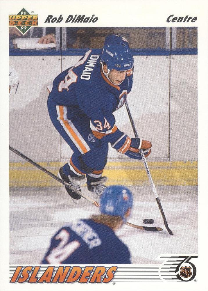 #481a Rob DiMaio - New York Islanders - 1991-92 Upper Deck French Hockey