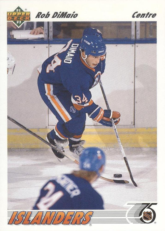 #481a Rob DiMaio - New York Islanders - 1991-92 Upper Deck French Hockey