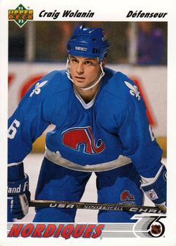 #486a Craig Wolanin - Quebec Nordiques - 1991-92 Upper Deck French Hockey