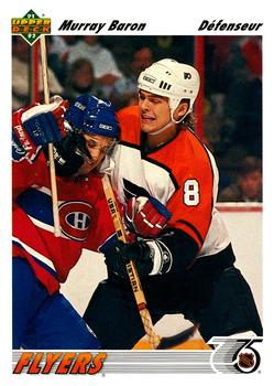 #497a Murray Baron - Philadelphia Flyers - 1991-92 Upper Deck French Hockey
