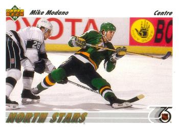 #160a Mike Modano - Minnesota North Stars - 1991-92 Upper Deck French Hockey