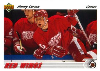 #161a Jimmy Carson - Detroit Red Wings - 1991-92 Upper Deck French Hockey