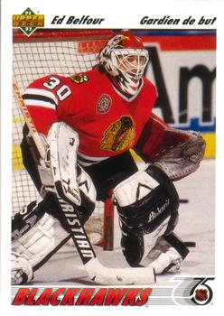 #164a Ed Belfour - Chicagoackhawks - 1991-92 Upper Deck French Hockey