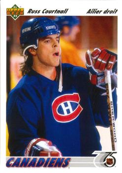 #168a Russ Courtnall - Montreal Canadiens - 1991-92 Upper Deck French Hockey