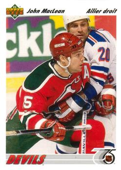 #169a John MacLean - New Jersey Devils - 1991-92 Upper Deck French Hockey
