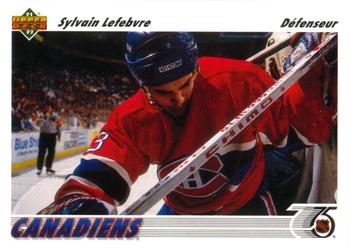 #171a Sylvain Lefebvre - Montreal Canadiens - 1991-92 Upper Deck French Hockey