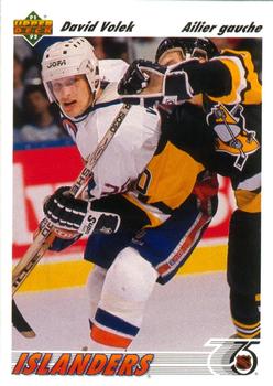 #173a David Volek - New York Islanders - 1991-92 Upper Deck French Hockey