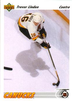 #174a Trevor Linden - Vancouver Canucks - 1991-92 Upper Deck French Hockey