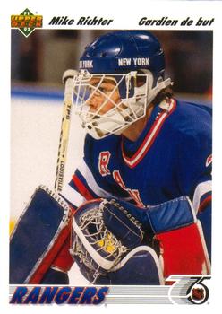 #175a Mike Richter - New York Rangers - 1991-92 Upper Deck French Hockey