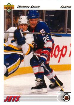 #181a Thomas Steen - Winnipeg Jets - 1991-92 Upper Deck French Hockey