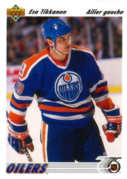 #182a Esa Tikkanen - Edmonton Oilers - 1991-92 Upper Deck French Hockey