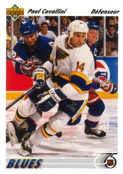 #184a Paul Cavallini - St. Louisues - 1991-92 Upper Deck French Hockey
