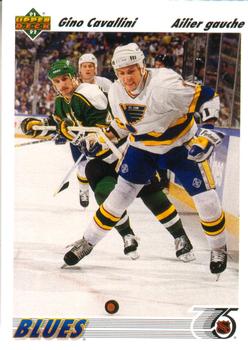 #187a Gino Cavallini - St. Louisues - 1991-92 Upper Deck French Hockey