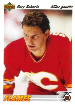 #190a Gary Roberts - Calgary Flames - 1991-92 Upper Deck French Hockey