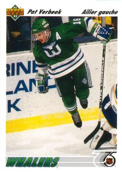 #193a Pat Verbeek - Hartford Whalers - 1991-92 Upper Deck French Hockey