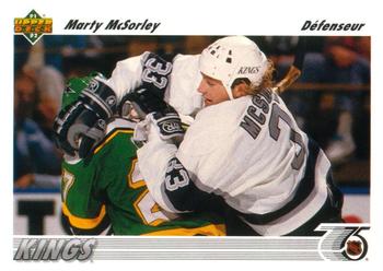 #199a Marty McSorley - Los Angeles Kings - 1991-92 Upper Deck French Hockey