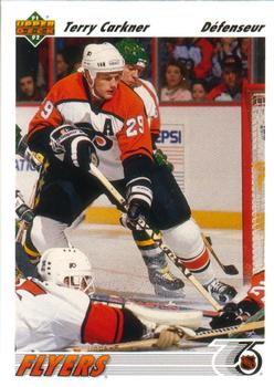 #204a Terry Carkner - Philadelphia Flyers - 1991-92 Upper Deck French Hockey
