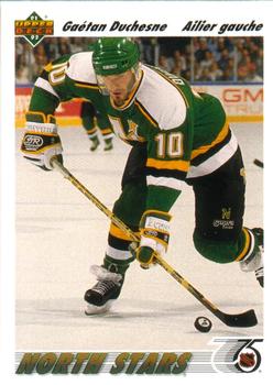 #207a Gaetan Duchesne - Minnesota North Stars - 1991-92 Upper Deck French Hockey