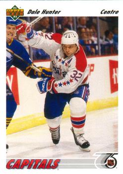 #209a Dale Hunter - Washington Capitals - 1991-92 Upper Deck French Hockey