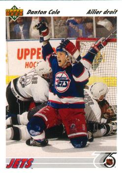 #210a Danton Cole - Winnipeg Jets - 1991-92 Upper Deck French Hockey