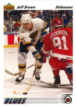#211a Jeff Brown - St. Louisues - 1991-92 Upper Deck French Hockey