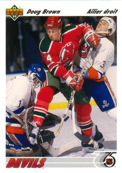 #214a Doug Brown - New Jersey Devils - 1991-92 Upper Deck French Hockey