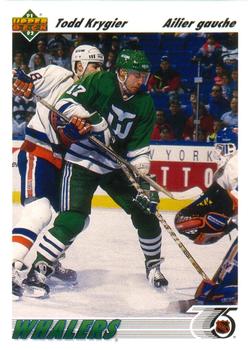#215a Todd Krygier - Hartford Whalers - 1991-92 Upper Deck French Hockey