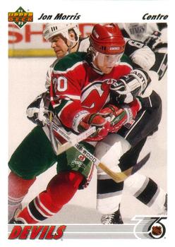 #216a Jon Morris - New Jersey Devils - 1991-92 Upper Deck French Hockey