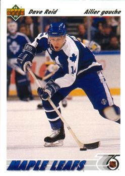 #217a Dave Reid - Toronto Maple Leafs - 1991-92 Upper Deck French Hockey