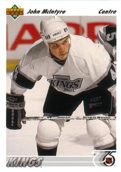 #218a John McIntyre - Los Angeles Kings - 1991-92 Upper Deck French Hockey